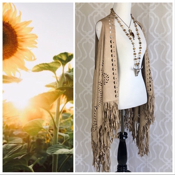Bohemian Suede Joplin Fringe Vest - Picture 5 of 8